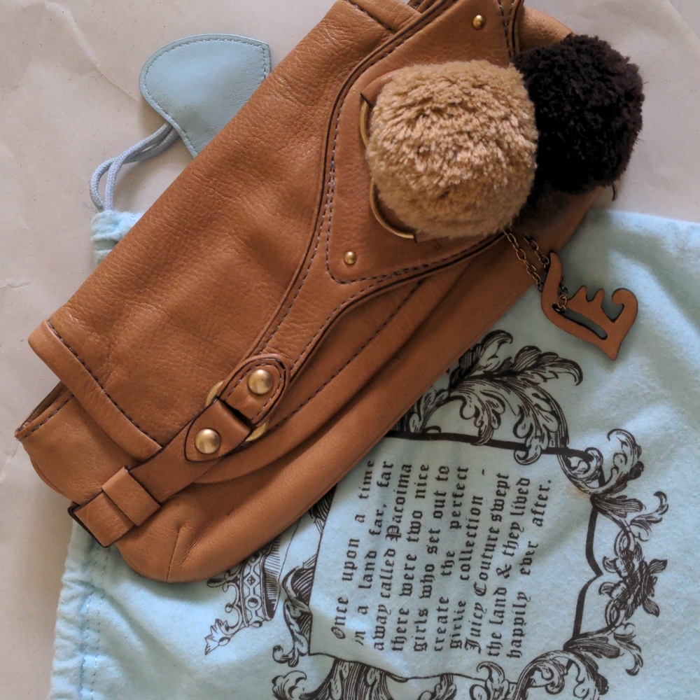 Juicy Couture Tan  Leather Clutch